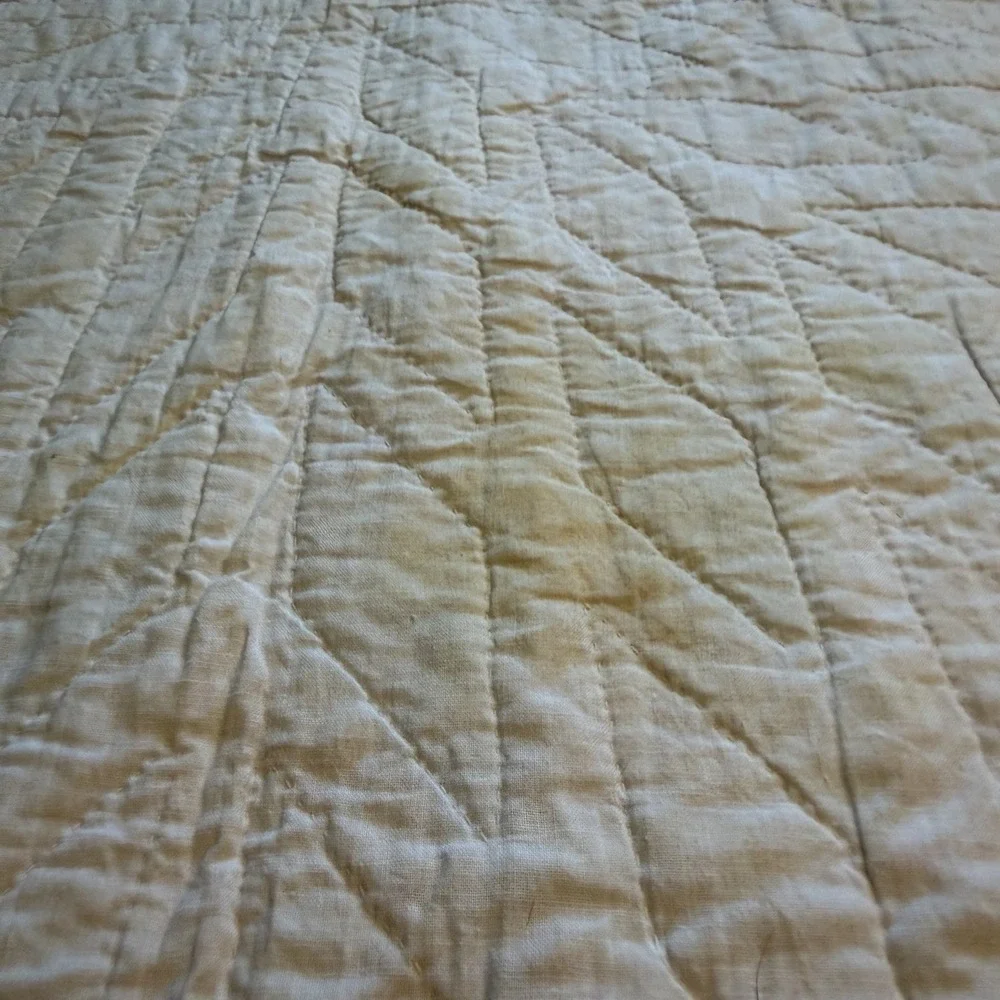 Vintage Hand-Stitched 8 Point‎ Blazing Lone Star Quilt Rainbow Depression Era